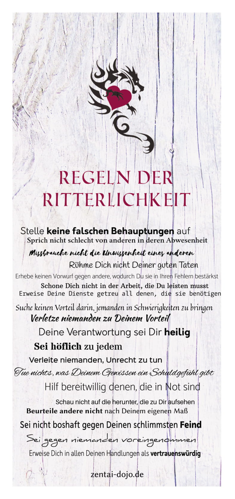 Regeln der Ritterlichkeit